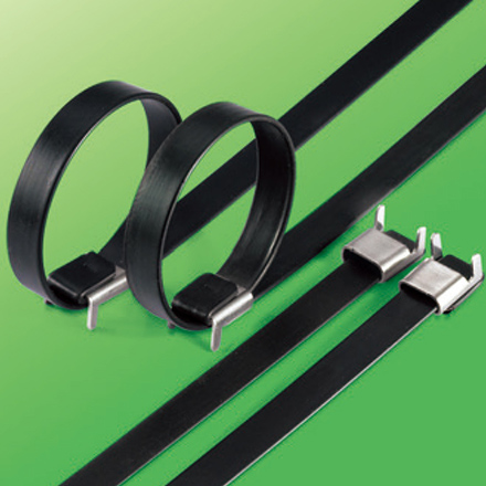 STAINLESS STEEL EPOXY COATED CABLE TIES-WING LOCK TYPE